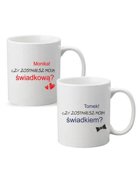 Kubek z Nadrukiem Prezent dla Świadkowej Personalizowany