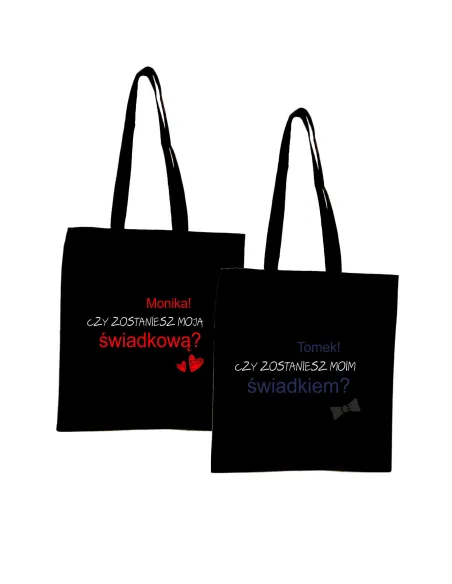 Eko Torba Nadrukiem Prezent Świadkowej Personalizowany
