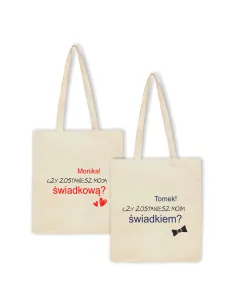 Eko Torba z Nadrukiem Prezent dla Świadka Personalizowany