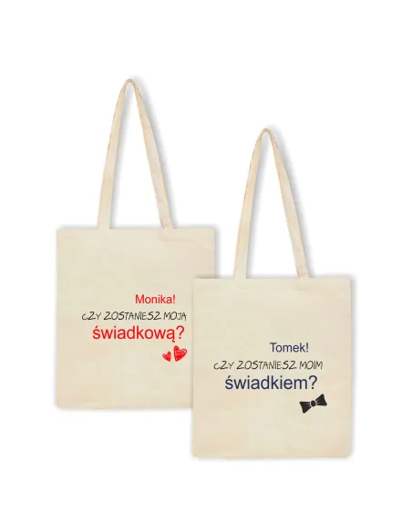 Eko Torba z Nadrukiem Prezent dla Świadka Personalizowany