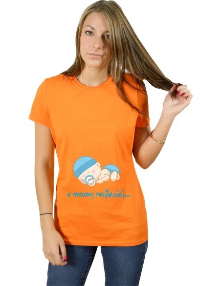 Koszulka z Nadrukiem Napis Prezent dla Mamy Syn na Prezent