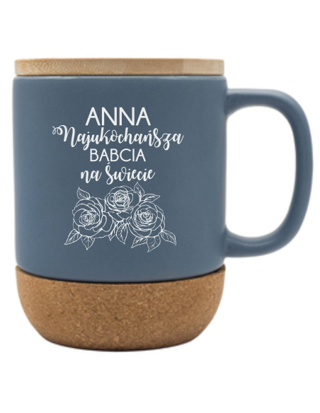 Kubek ceramiczny Personalizowany Prezent z Grawerem DLA BABCI Z IMIENIEM