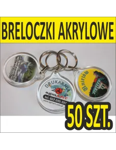 Bryloki Breloki Bryloczki Akrylowe z Wkładką z Dowolną