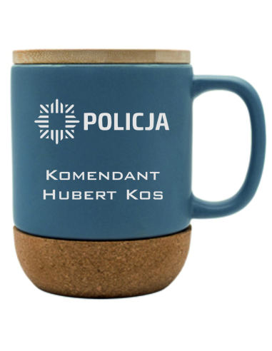 Kubek 400 ml Elegancki Prezent z Własnym Grawerem DLA POLICJANTA Z IMIENIEM