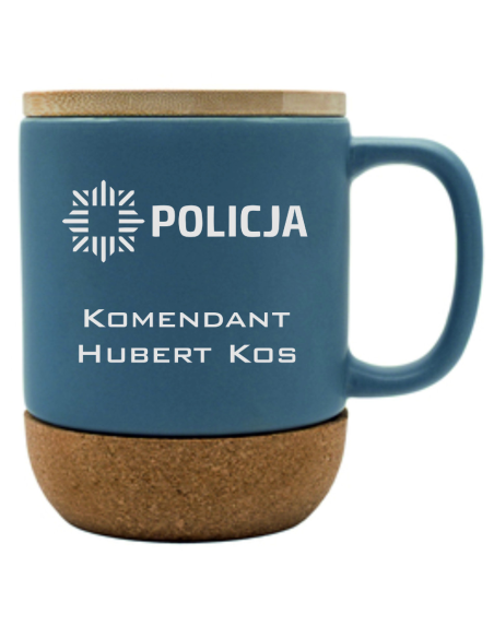 Kubek 400 ml Elegancki Prezent z Własnym Grawerem DLA POLICJANTA Z IMIENIEM