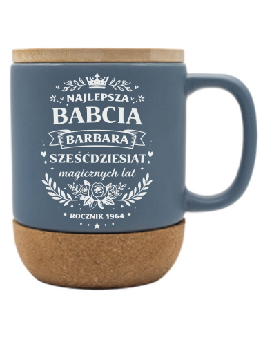 Kubek 400 ml Elegancki Prezent z Własnym Grawerem NA URODZINY BABCI