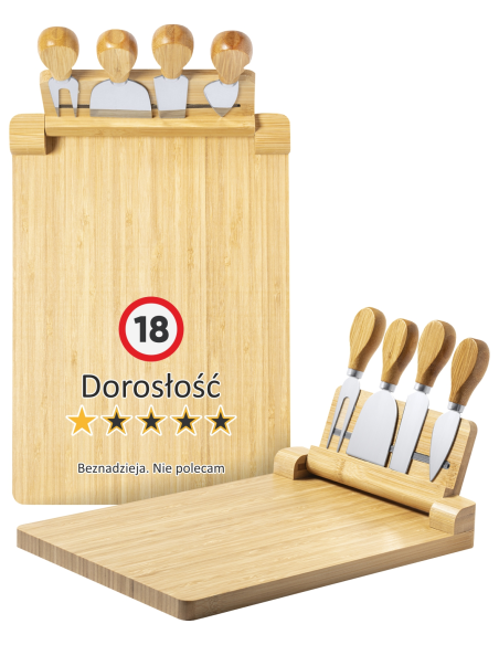 Idealny PREZENT na 60 urodziny ZESTAW noży do Sera z Indywidualną GRAFIKĄ