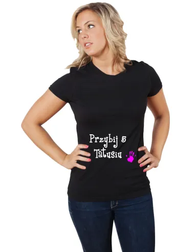 Koszulka z Nadrukiem Prezent Przybij 5 Tatusiu na Prezent