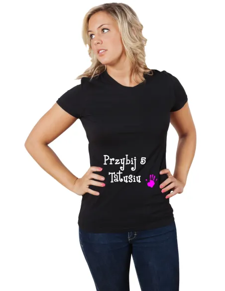 Koszulka z Nadrukiem Prezent Przybij 5 Tatusiu na Prezent