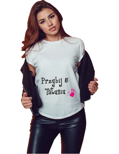 Koszulka z Nadrukiem Prezent dla Mamy Ciąża na Prezent