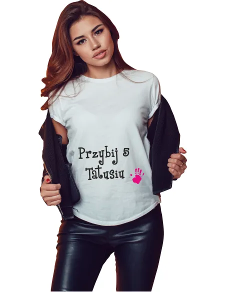 Koszulka z Nadrukiem Prezent dla Mamy Ciąża na Prezent