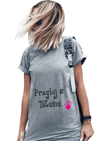 Koszulka z Nadrukiem Napis Prezent Tata Córka na Prezent