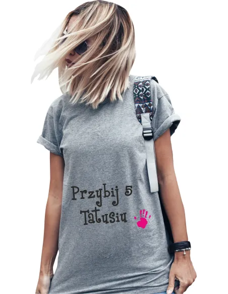 Koszulka z Nadrukiem Napis Prezent Tata Córka na Prezent