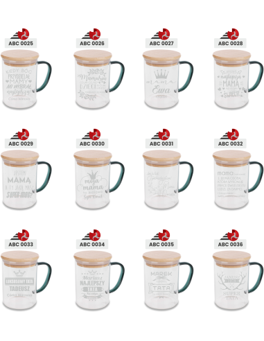 Szklany Kubek 400 ml Personalizowany Prezent z Grawerem WIELKANOCNY