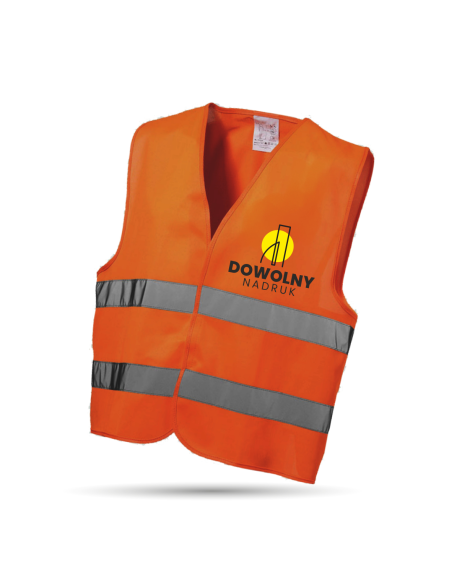 KAMIZELKA Wysoka WIDOCZNOŚĆ Odblask DOWOLNA Grafika LOGO Nadruk rozm. XL