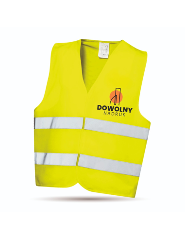 KAMIZELKA BHP Odblaskowa z NADRUKIEM Grafiką LOGO rozm. L