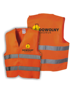 KAMIZELKA Odblaskowa WŁASNY Projekt GRAFIKA NADRUK Widoczność rozm. 3XL
