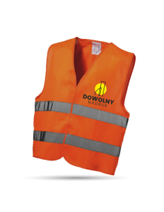 Kamizelka ODBLASKOWA z NADRUKIEM GRAFIKĄ Dowolny Napis LOGO Firmy rozm. S