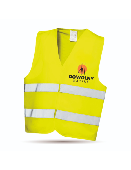 Kamizelka DROGOWA z NAPISEM GRAFIKĄ LOGO Dowolny NADRUK Widoczność rozm. M