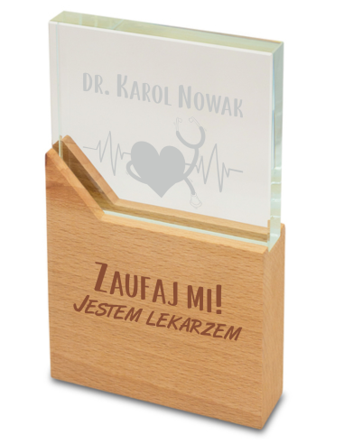 Trofeum statuetka Personalizowany Prezent z Grawerem DLA LEKARZA DOKTORA