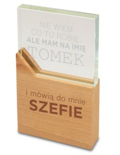 Trofeum statuetka Personalizowany Grawerowany Upominek DLA SZEFA TWÓJ NAPIS