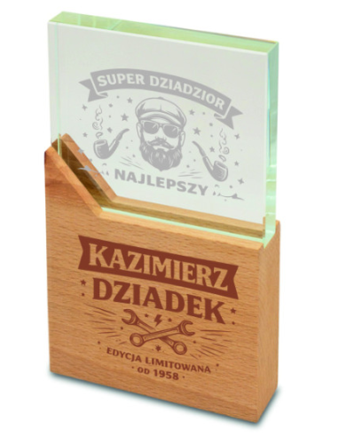 Trofeum statuetka Elegancki Prezent z Własnym Grawerem DLA DZIADKA URODZINY