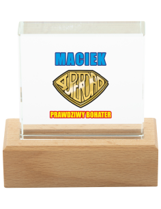 Trofeum z NADRUKIEM UV Dowolną Grafiką Dzień Mężczyzny Chłopaka LOGO