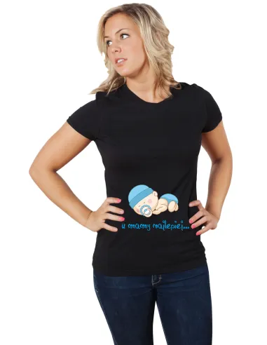 Koszulka z Nadrukiem Prezent u Mamy Najlepiej na Prezent