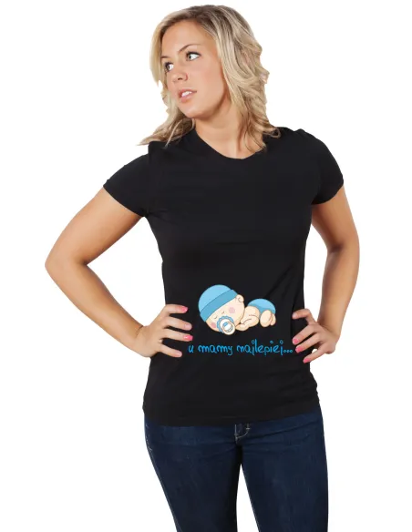 Koszulka z Nadrukiem Prezent u Mamy Najlepiej na Prezent