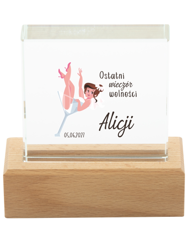 Prezent na WIECZÓR PANIEŃSKI Upominek Gadżet Trofeum z DOWOLNĄ Grafiką LOGO