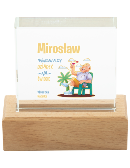 Trofeum z NADRUKIEM UV Dowolną Grafiką Dzień Mężczyzny Chłopaka LOGO
