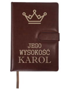 Notes brązowy Elegancki Prezent z Własnym Grawerem IMIENIEM NAPISEM