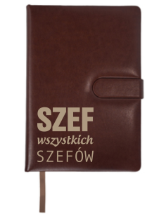 NOTATNIK brązowyPersonalizowany Grawerowany Upominek DLA SZEFA SZEFOWEJ