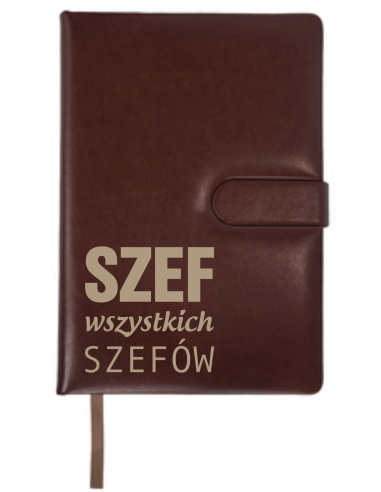 NOTATNIK brązowyPersonalizowany Grawerowany Upominek DLA SZEFA SZEFOWEJ