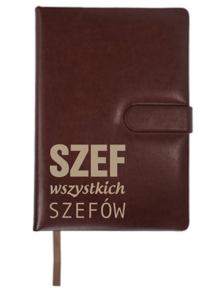 NOTATNIK brązowyPersonalizowany Grawerowany Upominek DLA SZEFA SZEFOWEJ