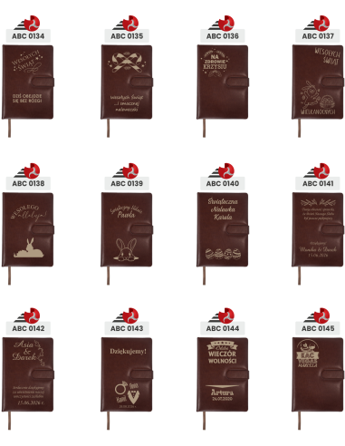 NOTES brązowy Personalizowany Grawerowany Upominek NA OSIEMNASTKĘ 18