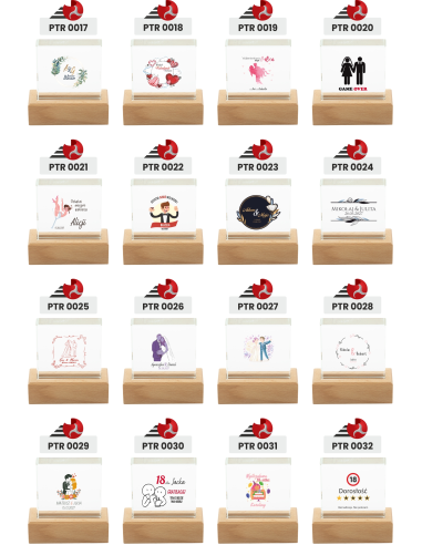 Prezent Ślubny TROFEUM z dowolną GRAFIKĄ Nadrukiem UV Gadżet Upominek LOGO
