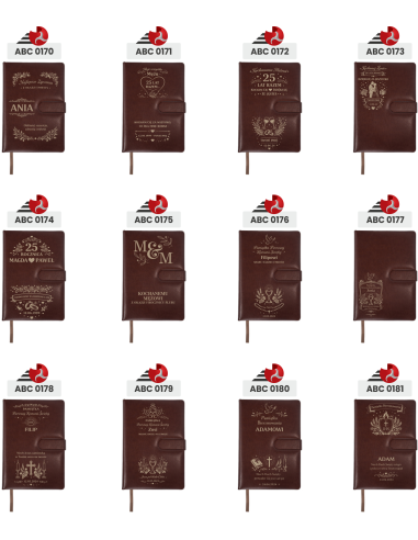 NOTES brązowy Personalizowany Grawerowany Upominek NA OSIEMNASTKĘ 18