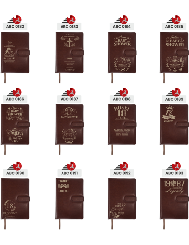 NOTES brązowy Personalizowany Prezent z Grawerem NA URODZINY Z DATĄ