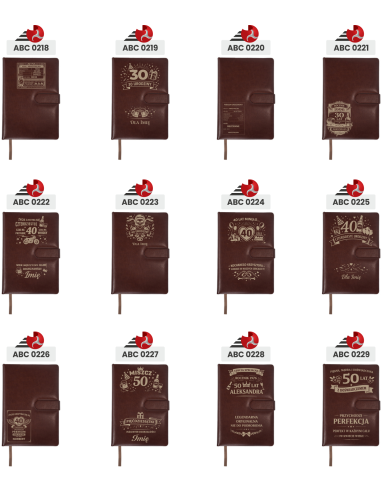 NOTES brązowy Personalizowany Grawerowany Upominek NA OSIEMNASTKĘ 18