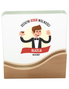 Upominek WIECZÓR KAWALERSKI Trofeum z DOWOLNĄ Grafiką Nadrukiem UV Logo