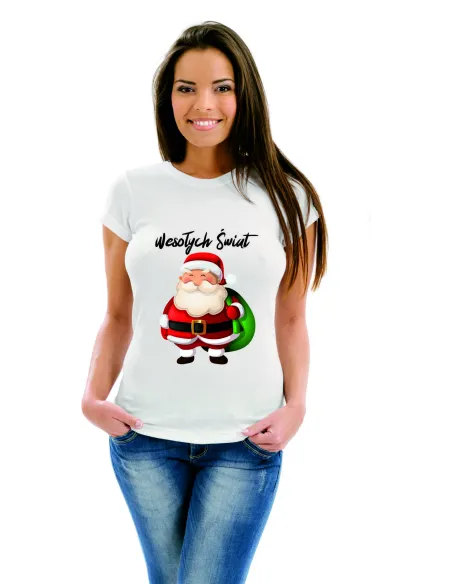 Koszulka – Prezent na Święta Świąteczna Damska Nadrukiem
