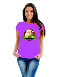 Koszulka z Nadrukiem Świąteczna Damska Nadrukiem Merry Xmas