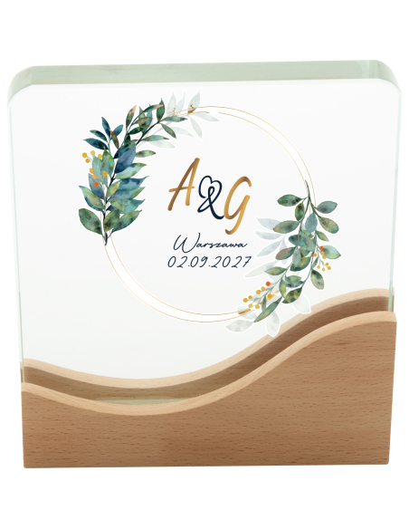 Upominek z NADRUKIEM UV Prezent ŚLUBNY Trofeum z GRAFIKĄ UV Logo Gadżet