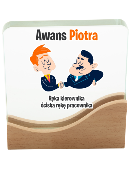 Podziękowanie Trofeum z Okazji Odejścia z PRACY Upominek GRAFIKA Nadruk UV