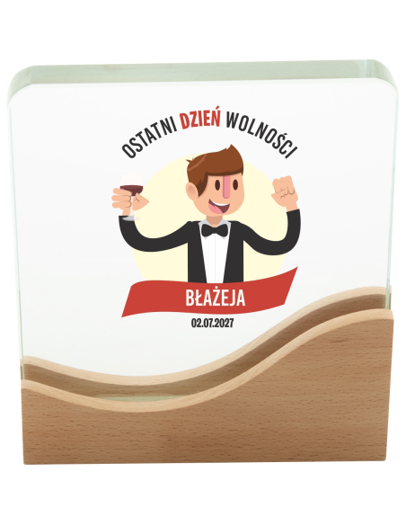 Podziękowanie Trofeum z Okazji Odejścia z PRACY Upominek GRAFIKA Nadruk UV
