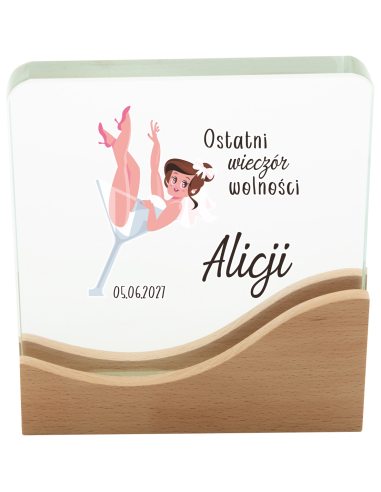 Prezent na DZIEŃ TATY Trofeum z Własną Grafiką NADRUKIEM UV Logo Upominek