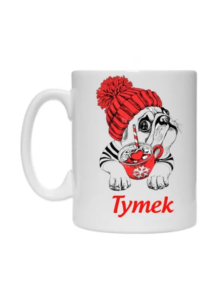 Kubez z Nadrukiem Świąteczny Personalizowany Imię Reklamowy