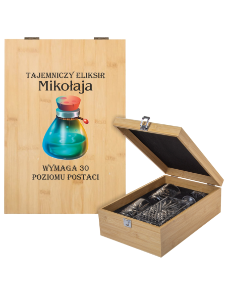 Upominek na ZAKOŃCZENIE pracy Zestaw do WHISKY Karafka z Dowolną GRAFIKĄ UV