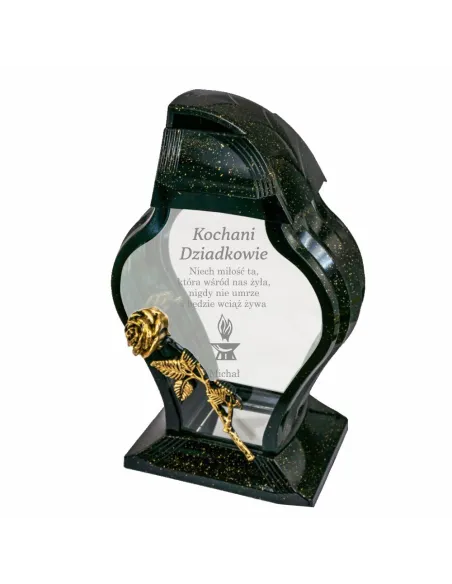 Personalizowany Znicz Grawerowany z Grawerem Dziadków